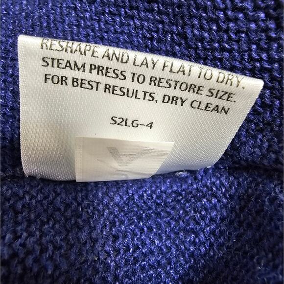 Eileen Fisher Straight Cardigan Fine Gauge‎ Linen Sapphire Blue 2X - Picture 11 of 13